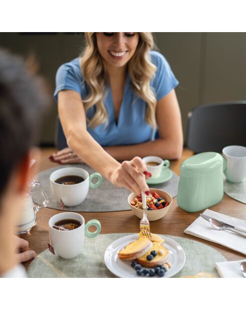 Tasse à petit-déjeuner Everyday vert mauve - 8x11x15 cm