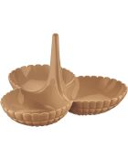 Plat à hors d'oeuvre Tiffany terre cuite - 15,5x23,5x25 cm