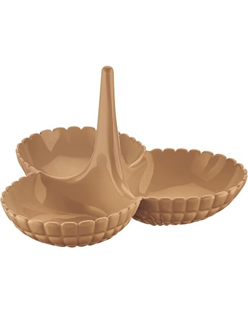 Plat à hors d'oeuvre Tiffany terre cuite - 15,5x23,5x25 cm