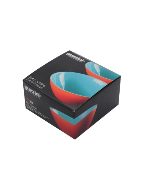 Ensemble 2 bols My Fusion corail/mer - D.12 cm
