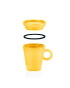 Tasse à café de voyage Coffee&Go ocre - 6,5x5,8x7,5 cm