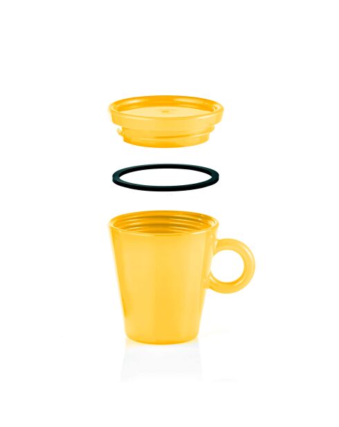 Tasse à café de voyage Coffee&Go ocre - 6,5x5,8x7,5 cm