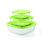 Set de 3 bocaux vert pomme - 8,5x24,7x24,7 cm