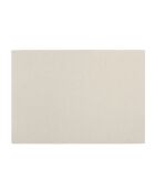 Mantel individual natural de doble cara, arcilla oscura, blanco lechoso, 43 x 30 cm