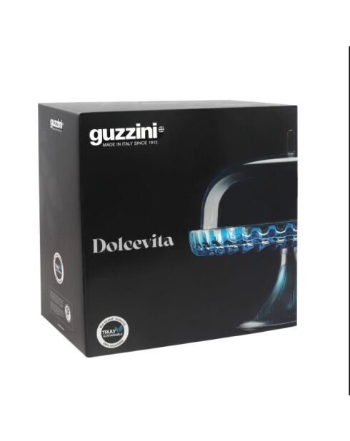 Présentoir à gâteaux avec dôme Dolcevita  turquoise - 27x31 cm