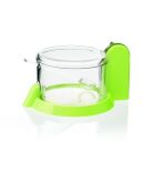 Appelgroene kaasmaker met kleine lepel - 8x11,6x15 cm