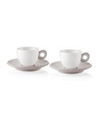 Ensemble de 2 tasses à café avec soupe Everyday taupe - 9x12,5x12,5 cm