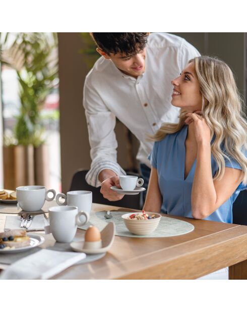 Ensemble de 2 tasses à café avec soupe Everyday taupe - 9x12,5x12,5 cm