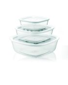 Set de 3 bocaux blancs - 8,5x24,7x24,7 cm