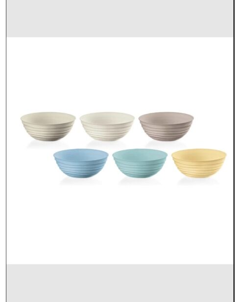 Ensemble de 6 contenants Tierra assorti -D. 12.2cm - 11,5x0x12,2 cm