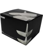 Coffret 2 plat à hors d'oeuvre Tiffany vert mauve -27 x 25 x H 25,5 cm
