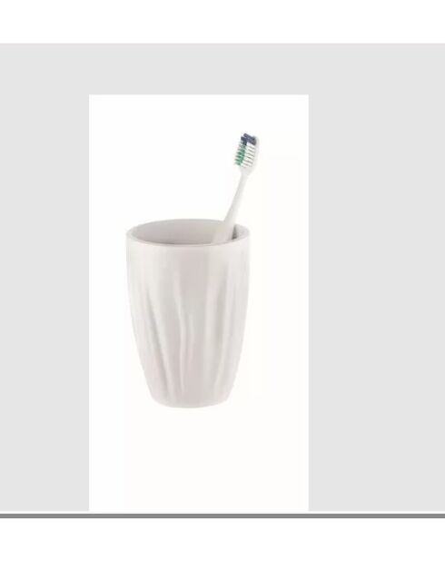 Porte-brosse à dents  Wave blanc - D.9cm - 15.5x9 cm
