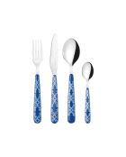 Set posate Fusion 24 pezzi blu mediterraneo - 15x7,2xh24 cm