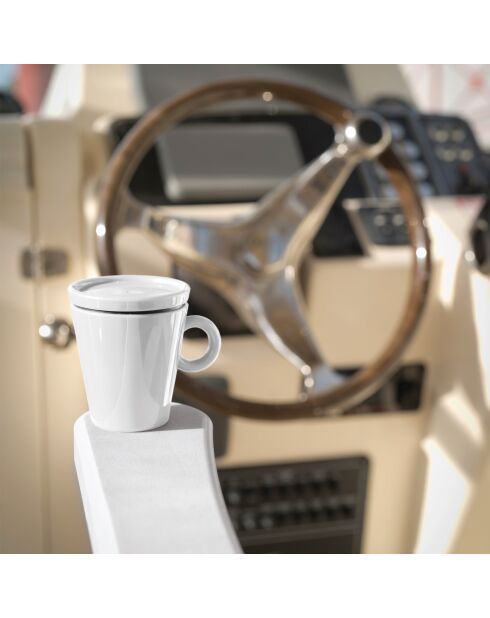 Tasse à café de voyage Coffee&Go blanche - 6,5x5,8x7,5 cm
