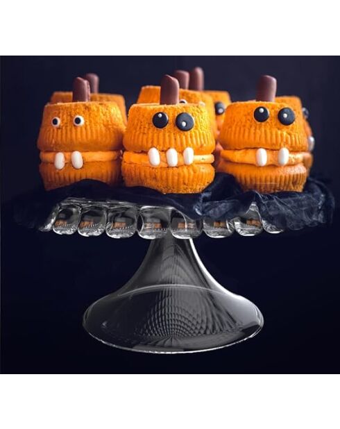 Présentoir à gâteaux avec dôme transparent Tiffany transparent - 28x36 cm