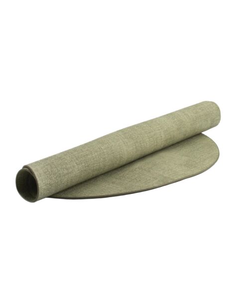 Set de table ovale double face tissu menthe verte - 1x48 cm