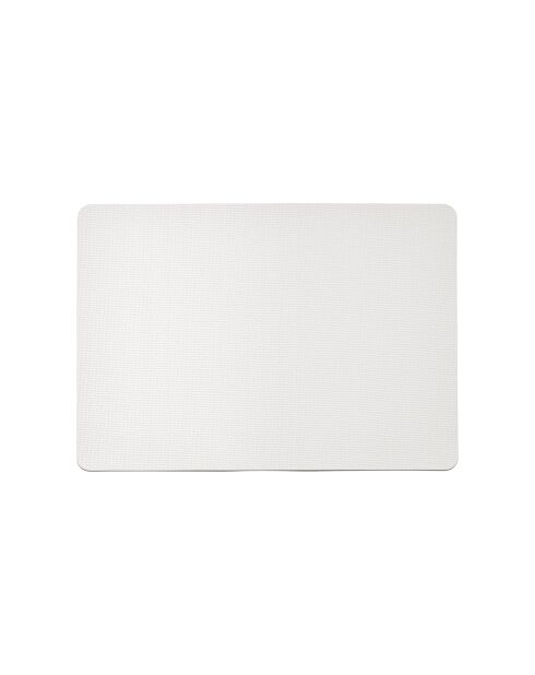 Melkwitte dubbelzijdige placemat van polyurethaanvezel - 43x30 cm