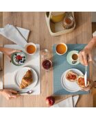 Tovaglietta bifacciale in fibra poliuretanica bianco latte - 43x30 cm