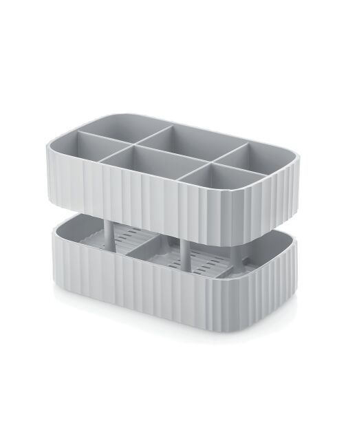 Drain&Safe grijze bestekbak - 11x10x17 cm