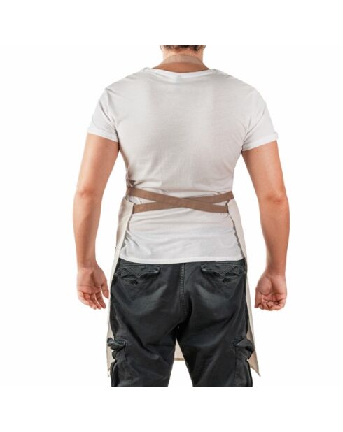 Tablier à bavettes Naturel Style blanc laiteux - 70x0,2x85 cm