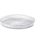 Plateau rond Tiffany transparent - 4x35,6 cm