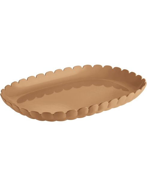 Grand plateau de service Tiffany terre cuite -9,1 x 24 x 9,1 cm