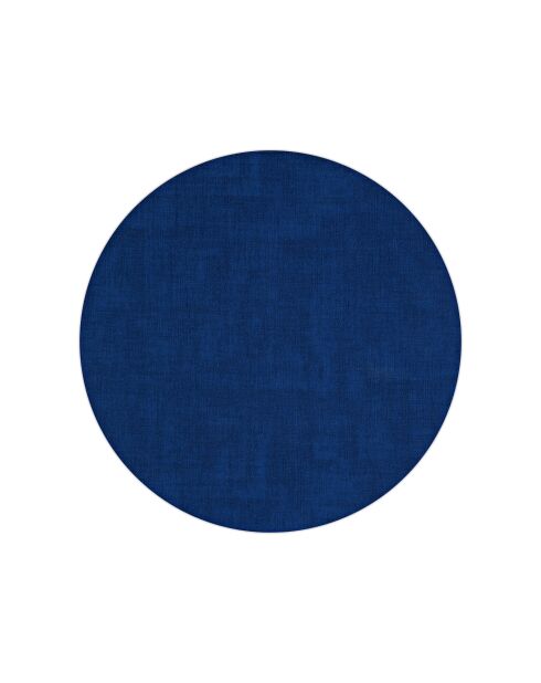 Marineblauwe ronde stoffen placemat - 37,5 cm