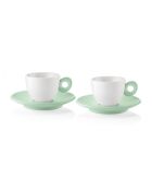 Ensemble de 2 tasses à café avec soupe Everyday vert mauve - 9x12,5x12,5 cm
