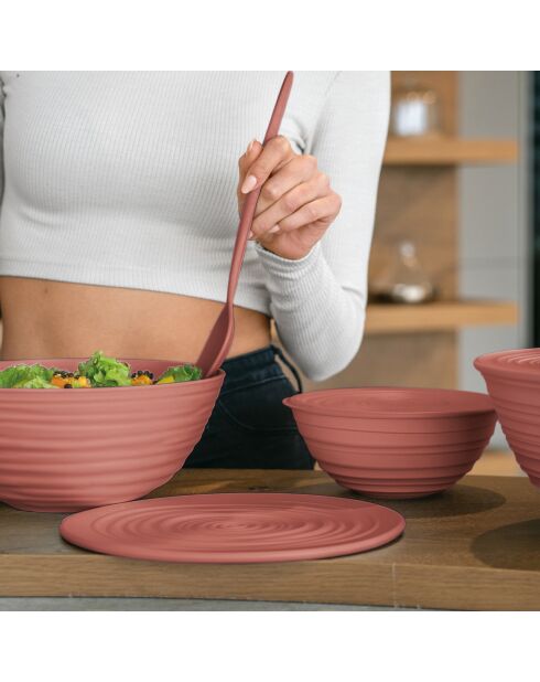 Tierra Aufbewahrungsbox M mit Deckel aus hellem Terrakotta - 7,8x18x18 cm