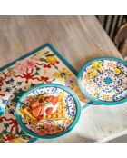 Assiette à dessert Flower&Lemon assortie - D.21,5 cm