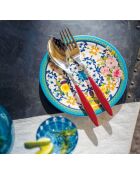 Assiette à dessert Flower&Lemon assortie - D.21,5 cm