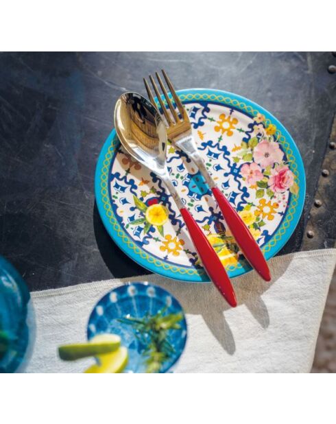 Assiette à dessert Flower&Lemon assortie - D.21,5 cm