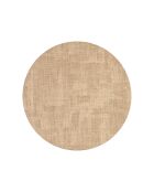 Mantel individual redondo de tela dorada - 37,5 cm