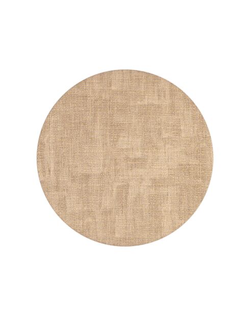 Mantel individual redondo de tela dorada - 37,5 cm