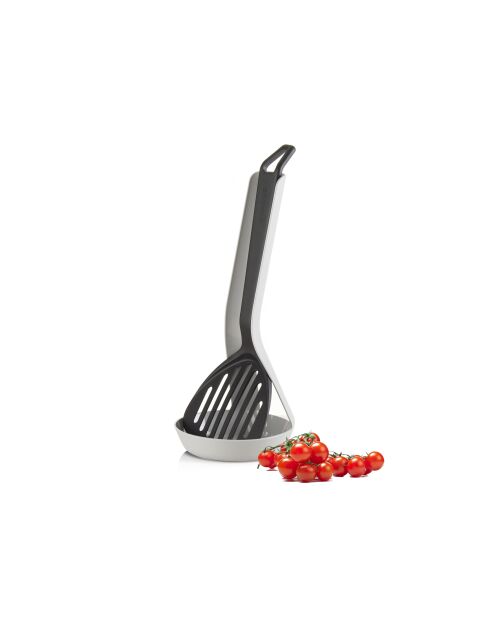 Set repose-cuillère avec spatule antiadhésive Chef Line blanc - 12x12x28,8 cm