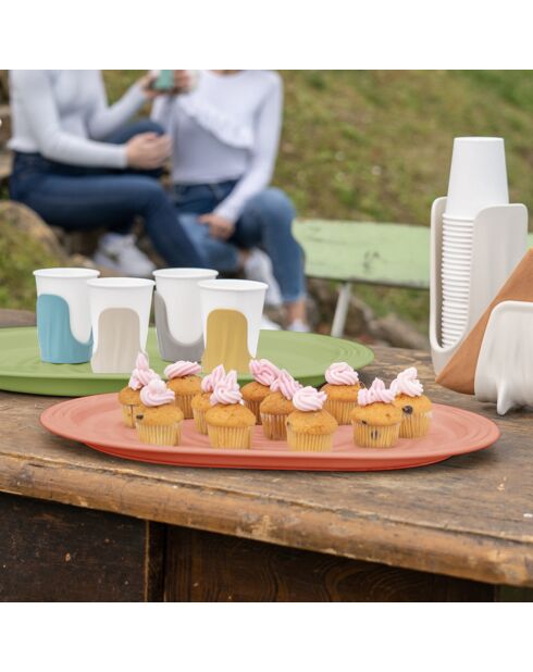 Plateau M Tierra terracotta pâle - 2x26x39 cm