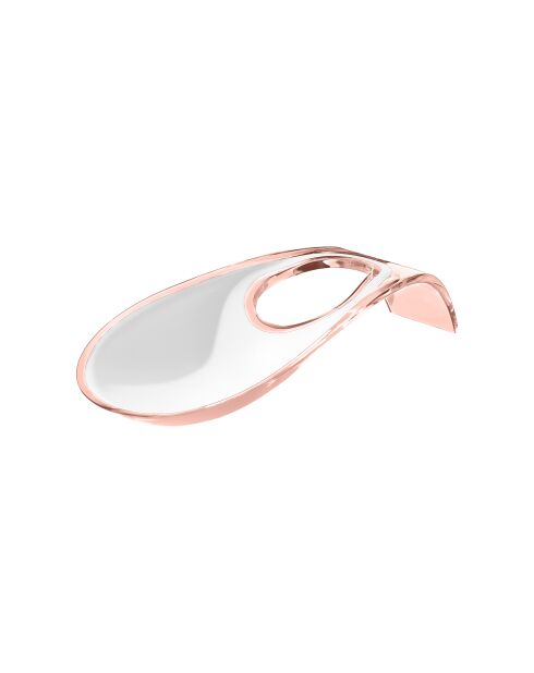 Repose-cuillère bicolore rose pêche clair - 4,5x11x24 cm