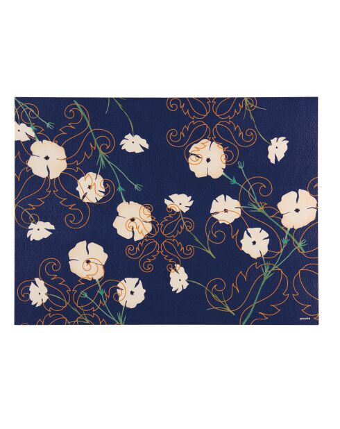 Mantel individual de poliuretano Fusion azul mediterráneo - 1,8x33x44 cm