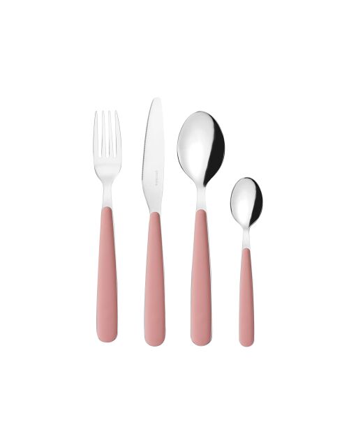 Set mit 24 Stück Posate Pop puderrosa - 24x7,5x15 cm