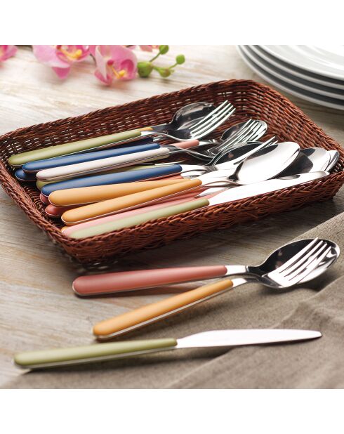 Set mit 24 Stück Posate Pop puderrosa - 24x7,5x15 cm