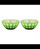 Set de 2 coupelles Le Murrine sable/blanc/vert mousse - D.12 cm