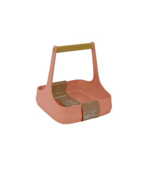 Organisateur de table/cuisine All Together terracotta pâle - 22,5x22x22 cm