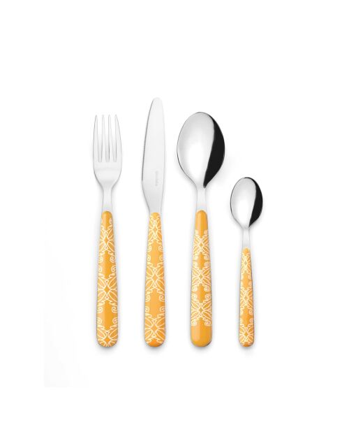 Juego de cubiertos Fusion Amber de 24 piezas, 15 x 7, 2 x 24 cm