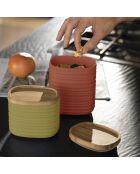 S Tierra zeewier groene pot - 11x9,4x12,3 cm