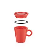 Tasse à café de voyage Coffee&Go rouge vif - 6,5x5,8x7,5 cm