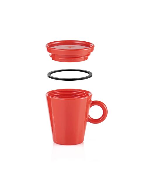 Tasse à café de voyage Coffee&Go rouge vif - 6,5x5,8x7,5 cm