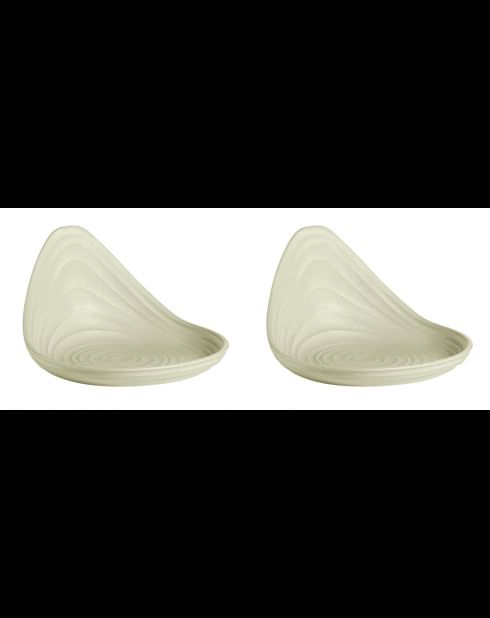 Set mit 2 Snackhaltern Tierra aus schwarzem Ton - 7,3x10,5x12 cm