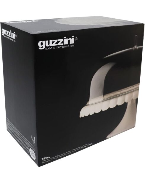 Stand à gâteaux avec cloche Tiffany terre cuite -4,17 x 14,17 x 11,02 - 28x36x36 cm