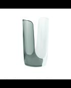 Soporte de cristal bicolor gris cielo - 18,5x10,3x9,5 cm