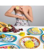 Assiette creuse Flower&Lemon assortie - 5,3x21,5 cm